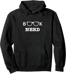 Book Nerd Compatible, Fun Gift For Readers, Book Lovers, Men And Women, Hoodie. - 黑色 16 - 查看 7