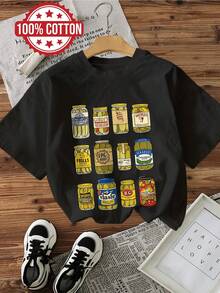 Women's T-Shirt For Spring And Summer - Black - View 1