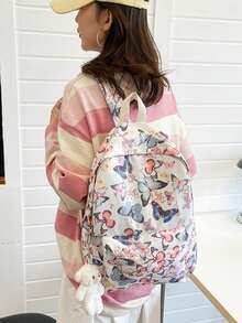 Mochila de mujer, mochila de viaje de gran capacidad para mujer, mochila para ir al trabajo y a clase, bolso de ordenador de moda, bolsa de viaje de negocios de corta distancia, mochila de v - Oro rosa - Ver 9