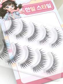 5 pares de pestañas invisibles de diablo con cola puntiaguda, pestañas grandes naturales, suaves y ligeras, cómodas para citas y fiestas - Pestañas Spiky Manga - Ver 9
