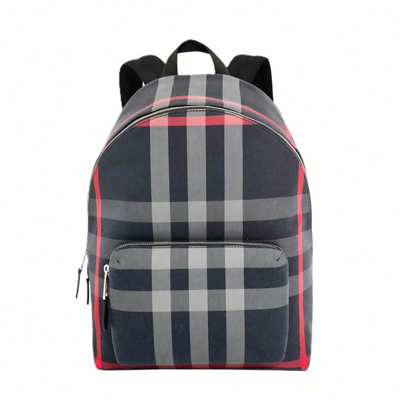 Burberry Check Pattern Women's Crossbody Bag 80840571 - 灰色+藍色80840571 - 查看 1