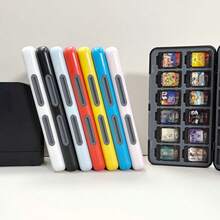 24 Slots Game Card Storage Box Compatible With Switch 2 Switch OLED Switch Lite, Portable Game Cartridge Case Holds 24 Game Cards & SD Memory Cards Light Travel Protective Holder - View 3