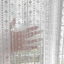 1件法式乡村浪漫风白色薄纱蕾丝褶皱窗帘，波西米亚风格薄纱窗帘，适用于卧室、客厅、阳台、宿舍、落地窗，顶部带口袋设计，易于悬挂 - 白色1件 - 查看 8