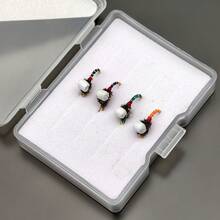 ANFS 4 Cajas de Señuelos de Colores Mixtos, Zumbador de Anzuelo, Señuelos de Pesca de Trucha, Cebo de Pesca - Multicolor - Ver 11