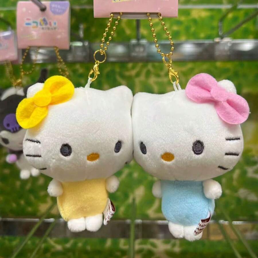 SANRIO 磁吸情侶毛絨娃娃,兒童毛絨娃娃背包吊飾,生日禮物,手持禮物,情人節禮物,鑰匙圈 - 彩色 - 查看 1