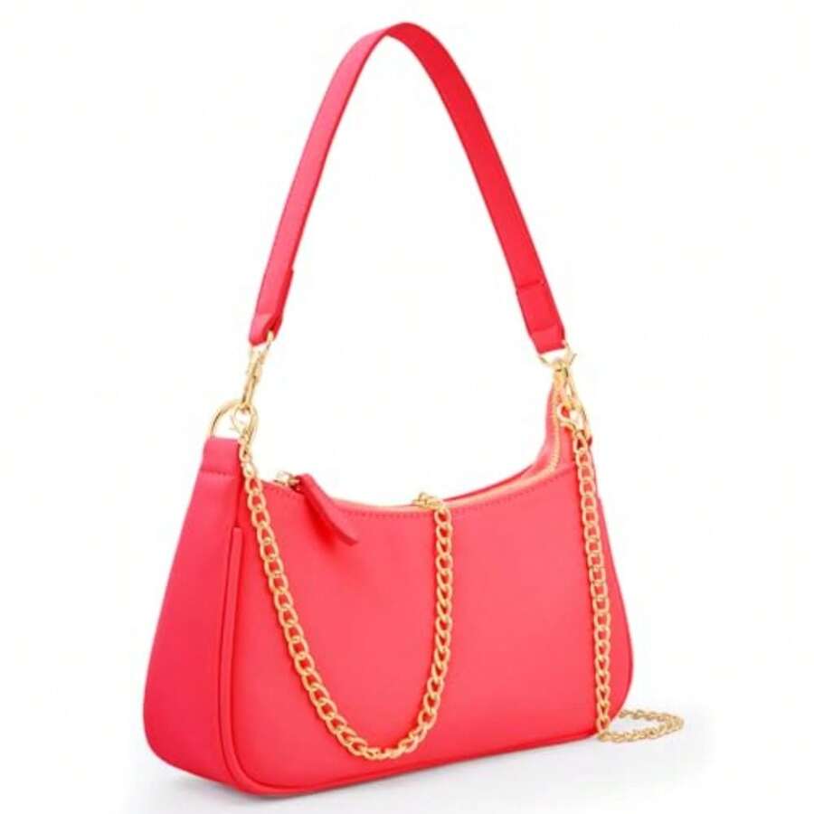Purses For Women Shoulder Bag And Handbags, Small Leather Hobo Purse With Removable Straps Cute, Retro - Ar-red - View 1