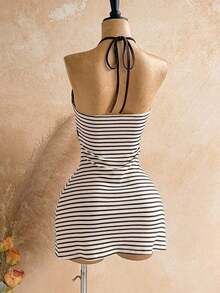 Women Midi Dresses - Orange - View 7