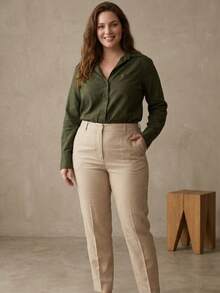 Women's Fashion Shirt - Army Green - View 1