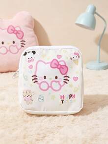 1PC Large-Capacity Sanitary Napkin Storage Bag, Cute Cartoon Kitten Pattern Sanitary Napkin Storage Bag, Portable Menstrual Products Set, Multi-Functional Waterproof Storage Bag - Multicolor - View 1