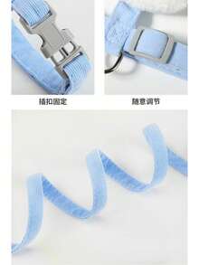 Breathable Pet Harness Leash & Seat Belt Set, Comfortable Traction Rope For Cats, Kittens, Dogs And Puppies - Multicolor - View 6