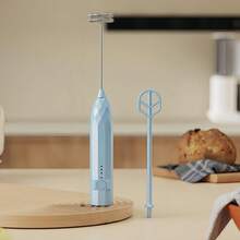 4-Color USB Rechargeable Handheld Milk Frother With 2 Whisk Heads And 3 Speed Settings, Suitable For Making Coffee And Tea At Home And Office, An Essential Cooking Tool - Multicolor - View 11
