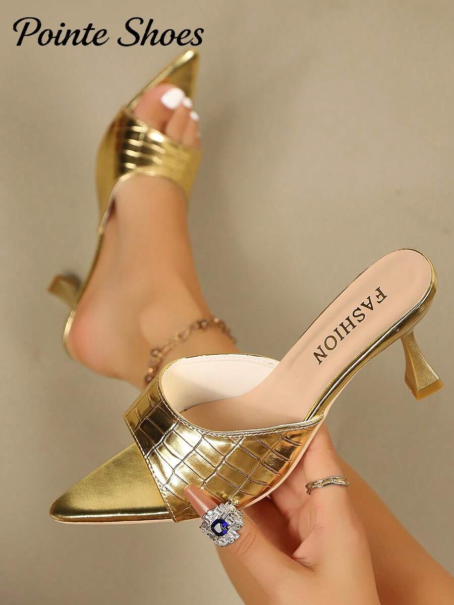 2026 Nouvelles sandales à talons hauts à bout pointu enrobé à bout ouvert pour femmes, à la mode et élégantes, convenant pour le travail, les sorties et les activités extérieures