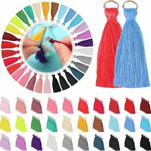 30/50/100pcs 3.5cm Multi-Color Mini Tassel With Metal Ring, Small Handmade Tassel Earrings, Jewelry Making, Keychain, Bag Pendant DIY Accessories - Small Cotton Tassels With Loops - View 2
