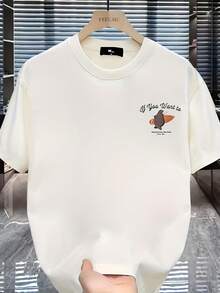 New T-Shirt, 100% Cotton, Machine Washable, Suitable For Spring, Summer And Autumn, Casual Style, Comfortable Fit, Modern Design, Versatile For Daily Use, Soft Fabric, Style A. - Black - View 7
