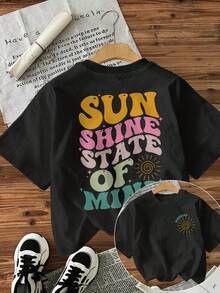 Short-Sleeved T-Shirt With Round Neck, % Cotton [Double-Sided Print], Vibrant Style With Shine Letter Print, Suitable For All Seasons, Can Be Worn As A Base Layer In Spring And Autumn Or Alone In Summer, Unisex Style,  Thick Cotton Cityboy Style Top. - 杏色 - 查看 8