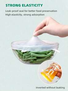 Set da 6 coperchi sigillanti in silicone elastici, riutilizzabili e durevoli per la conservazione degli alimenti. Coperchi per alimenti di diverse dimensioni adatti per la conservazione nella maggior parte dei contenitori, lavabili in lavastoviglie e frigorifero. Piccoli utensili per sigillare alimenti in cucina e ristorante - Multicolore - Visualizzare 4
