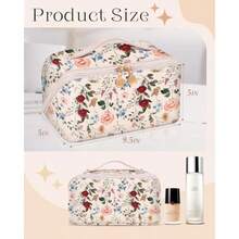Bistup Bolsa de maquillaje con cierre media, , Mujer - 3 diseños florales clásicos - Ver 3