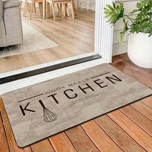 1pc Khaki Kitchen Decor Silica Gel Floor Mat, Modern Minimalist Luxury, Indoor Doormat, Bathroom Mat, Kitchen Mat, Absorbent Quick-Dry, Room Decor, Anti-Slip Durable, Trimmable, Easy Clean, Washable, Home Decor, Floor Protection - Khaki - View 6