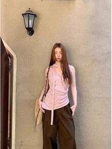 Women Tops - Pink - View 3