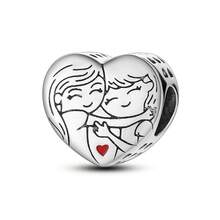 1 Pc Silver Color Shining Zirconia Vintage Warm Sisters Family Cat Paw Print Heart Charm Fit Original Bracelet Necklace Pendant Beads For Diy Jewelry Making Ideal Choice For Women'S Daily Jewelry Accessories-Birthday Jewelry Gift - Silver - View 27