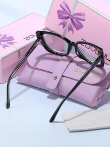 ZOVUJUMY Artistic Fresh Cat Eye Gradient Fashion Decorative Glasses, Detailed Floral Texture, Fresh Sweet Lightweight Style, Face-Slimming Versatile For Daily, Dating, Shopping, Holiday Gift - 多色 - 查看 7