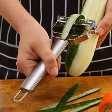 Dao nạo và thái lát bằng thép không gỉ chịu lực, tay cầm gỗ, thiết kế lưỡi dày. Phù hợp cho nhiều loại trái cây và rau củ. Dụng cụ nạo đa năng và thái rau củ, phù hợp dùng tại nhà và chuyên nghiệp, dụng cụ thái rau củ, dụng cụ nhà bếp cho gia đình và dã ngoại ngoài trời - Nhiều màu 1 - Xem 3