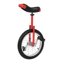 HOHOBLA Unicycle With Excellent Steel Frame,Leakproof Tire,Adjustable Height,Curved PU Seat,Mute Bearing,Anti-Slip Designs,For Outdoor Sports Fitness Exercise [LOYALHEARTDY-BTG] - Red - 18 Inch*YDFKPZ-001400 - View 1