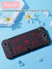 Ayotu 1件 日月星圖案 相容於 Switch2/Switch NS/Switch OLED 遊戲主機保護殼，新一代 TPU 軟殼，通用遊戲控制器保護套，Switch 控制器保護殼，Switch 遊戲配件，防摔、防滑、防刮，時尚，秋季浪漫/返校禮物/情人節禮物/聖誕禮物/萬聖節禮物 - 彩色 - 查看 23