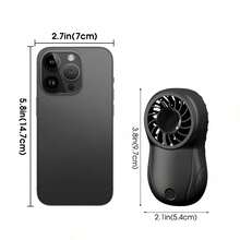 Portable Handheld Electric Fan, Brushless Motor Mini Cooling Fan For Outdoor & Daily Use - A - View 3