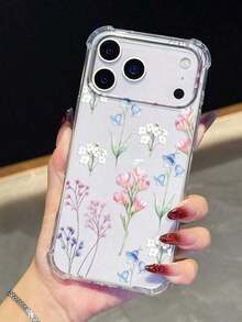 1 Piece "Ditsy Floral" Colorful Flower Phone Case | Clear Anti-Drop Protective Cover - Compatible With IPhone 17 Pro Max, Galaxy A57/S26/S24/S25 Plus/S23 Ultra/A16/A35/A25/A55, Pixel 9 Pro, Pixel 8, Pixel 7, G85, Hot 50 Pro+ - Cool, Suitable As A Gift For Friends And Personal Use - 款式 4(1 件) - 查看 2