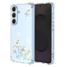 Case For, Transparent Case With Aesthetic Butterfly And Flower Designs, Anti-Yellow Soft Silicone Slim Anti-Shock Anti-Scratch TPU Bumper Case - Samsung Galaxy S25 FE - View 9