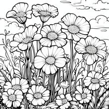 美麗花卉：成人著色本，含 24 幅細緻插圖，線條清晰，舒緩壓力，適合生日禮物、房間裝飾、開學禮物，尺寸 7.9x7.9 英吋 - YH-040 - 查看 5