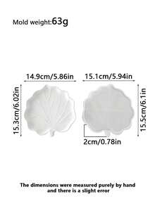 硅胶叶子模具，天然叶子形状树脂模具套装，易于脱模，适用于DIY环氧树脂工艺品、家居装饰和珠宝餐具 - 葉子模具 - 查看 12