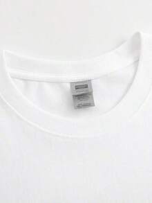 Camiseta de Verano para Mujer con Estampado y Cuello Redondo, Moderna y Versátil, Camisetas con Gráficos de Silueta de Gato Blanco y Negro, Top Blanco para Mujer, Ropa para Salir, Estilo Vintage para Vacaciones en la Playa, Ropa para Mujer para el Regreso a Clases - Blanco - Ver 2