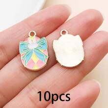 10/20Pcs Easter Enamel Charms Bulk, Colorful Bunny & Egg Pendants For Jewelry Making, DIY Bracelet Necklace Keychain Supplies - Multicolor - View 27