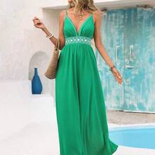 Vestido bordado para vacaciones para mujeres - Azul - Ver 11