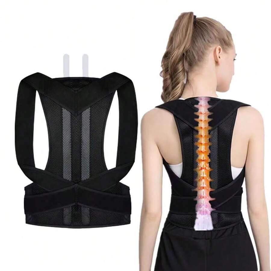 Đai chỉnh tư thế unisex size lớn, đai hỗ trợ lưng điều chỉnh được, giảm mệt mỏi lưng, cải thiện gù lưng, vẹo cột sống, gù lưng và tư thế ngực