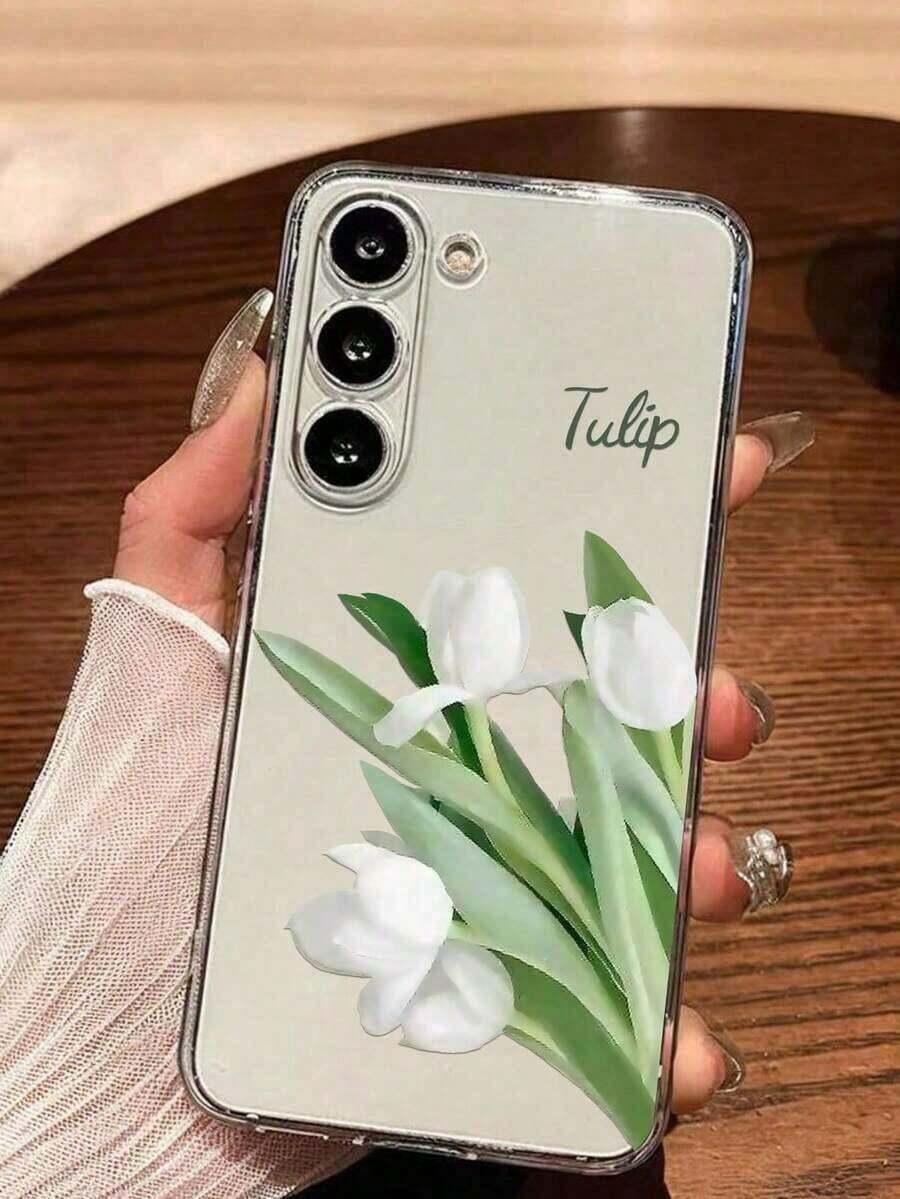 1 Piece Soft Phone Case With Minimalist Tulip And Star Pattern, Compatible With Huawei Honor, , Galaxy A04e/12/A13/A14/A34/A50/A52/A53/A54/S21/S22/S23/S24/S25/S25Ultra/S25FE/S26/S26 PLUS/S26 ULTRA/S26 EDGE, 6A/7A/8A, 12T/13T/15T/15T Pro - 款式 9(1 件) - 查看 1