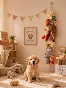 2pcs Plush Doll Hanging Storage Rack Set, With 40 Clips, Bohemian Style Stuffed Animal Doll Storage Rope, Suitable For Pet Room And Bedroom Decoration, Wall-Mounted Plush Doll Display Rack, Cute Pet Doll Storage Rack, Suitable For Dogs And Cats - one-size - View 7