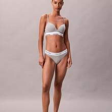 Calvin Klein Icon Cotton Modal Plunge Bra QF8502 Underwear  Women  Bras + Bralettes Underwear Sleepwear - Grey Heather - 查看 2