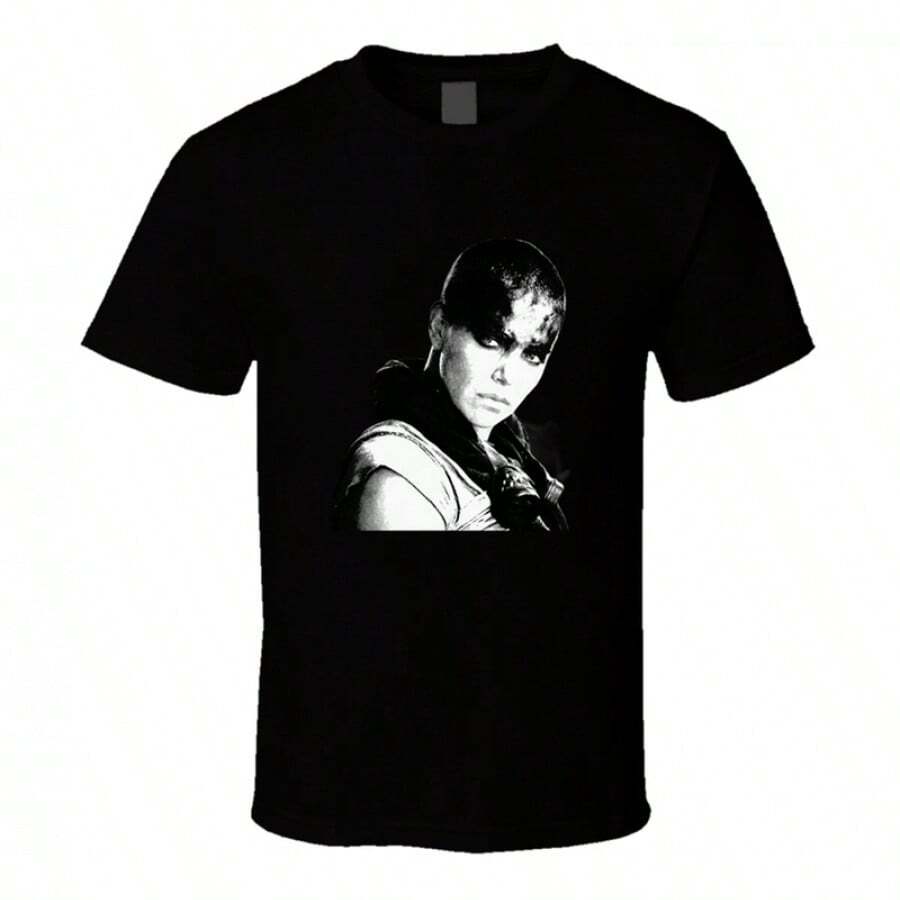 Camiseta de manga corta suave y casual con diseño de escena de acción emocionante en estilo vectorial moderno, ideal para un atuendo diario urbano a la moda y como regalo. - Negro - Ver 1