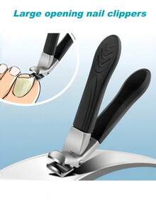 45 Degree Angled Wide Mouth Nail Clipper, Suitable For Thick Nails, Can Be Used For Ingrown Nails, Stainless Steel Head, Non-Slip Handle, Built-In Spring Design For More Elasticity And Higher Grip - Multicolor - View 1