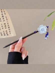 劍形髮夾，金屬劍形髮夾配寶石吊墜，復古風髮髻髮簪，適合女性與女孩的長厚髮飾，髮髻夾，髮髻造型器，髮髻飾品，髮簪 - 彩色 - 查看 9