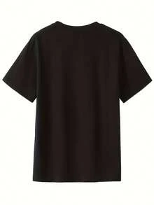 T-shirt Y2K da uomo, taglio ampio, con stampa di motivi accattivanti ispirati a "I Sette Tesori", 230GSM, tessuto pesante - include personaggi come pirati, teschi e scienziati - maglietta a maniche corte con scollo rotondo, resistente e casual, modello base per l'estate, taglie forti, ideale per la famiglia, con motivi esclusivi per la Festa del Papa, il Giorno dell'Indipendenza e la Dichiarazione di Indipendenza, una T-shirt alla moda per uomo/donna, perfetta per l'estate. - nero - Visualizzare 2