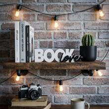 12.8 X 3.6cm Book Lover Decor Sign, Suitable For Bookshelf, Reading Corner, Desk Decoration, Bookcase, Library And Study Room - Book Lover - View 2