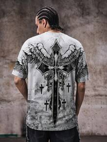 Skyrend Men's Novelty 3D Digital Print Short Sleeve T-Shirtemo - Multicolor - View 2