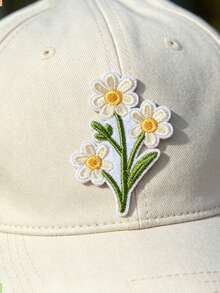 5pcs Cute Cartoon Daisy Fabric Patches, Iron-On/Sew-On Appliques For Clothes, Bags, Shoes, Hats - Multicolor - View 7