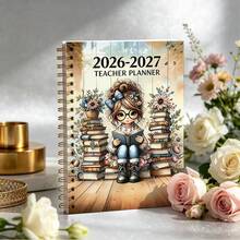 DANPERJI 1 cuốn sổ kế hoạch giáo viên A5 2026-2027, thiết kế nữ, lịch trình giáo viên, chuẩn bị bài giảng/quản lý lớp học/kế hoạch bài giảng - người đam mê đọc sách - Xem 3