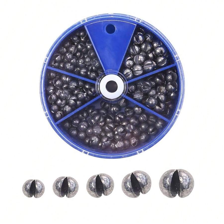Round Open-End Fishing Sinkers With Detachable Beads, Suitable For Precise Deep Water Casting - Multicolor - View 1