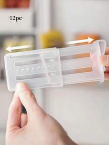 1/4/8/12-Piece Refrigerator Door Shelf Dividers,Adjustable Width Separators,Kitchen Storage Management Solution,Optimize Fridge Compartments & Maximize Space Utilization,Sectional Organization,Designed For Refrigerator Side Shelves,Home Kitchens - Multicolor - View 12
